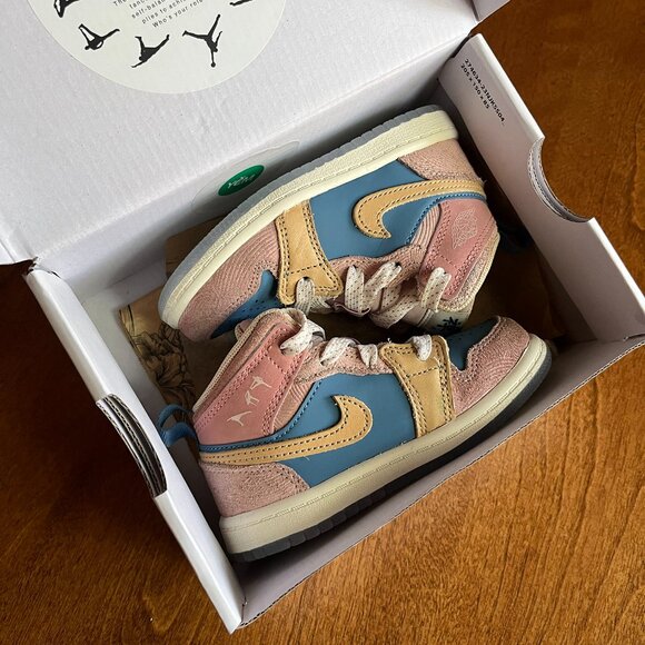 Nike Air Jordan 1 retro pastel sneakers 8C - Picture 5 of 16